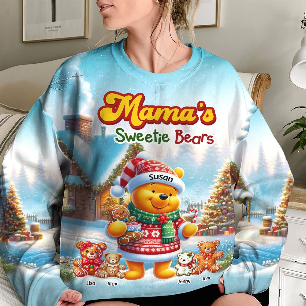 Custom Christmas Sweatshirt - Mama's Sweetie Bears