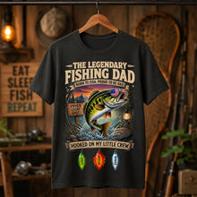 Load image into Gallery viewer, “Born to Fish, Proud to Be Dad” - Personalized Fishing Dad Shirt - Perfect Gift for Dads, Grandpa Shirts PopCulturePrints
