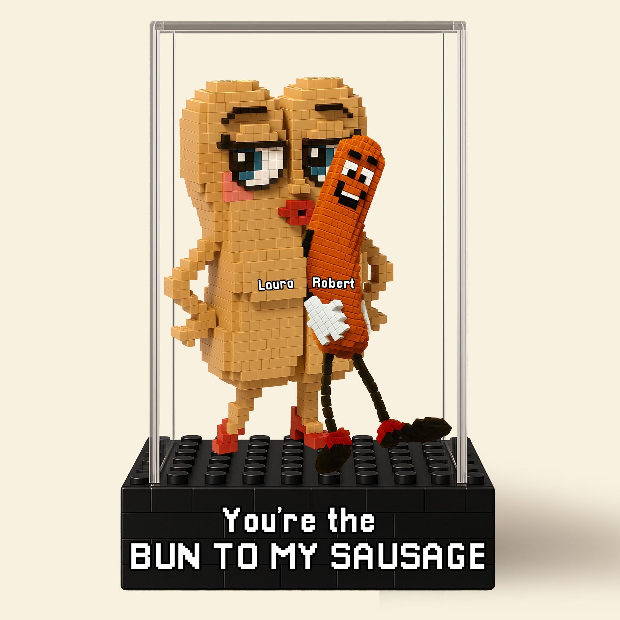You're the Bun to My Sausage - Personalized Couple Plaque Shaped Plaques PopCulturePrints