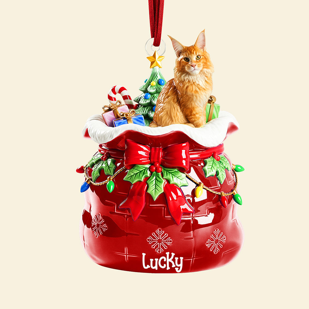 “Celebrate Your Furry Friend!” - Personalized Festive Pet Keepsake Christmas Ornament - Custom Photo Gift for Pet Lovers Ornament PopCulturePrints