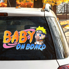 Load image into Gallery viewer, Personalized Cartoon Baby On Board Car Decal Decal Sticker PopCulturePrints
