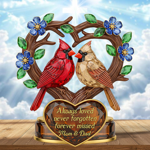 Always Loved, Never Forgotten - Personalized Memorial Acrylic Plaque for Mom & Dad Shaped Plaques PopCulturePrints