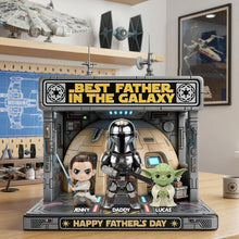 Load image into Gallery viewer, Best Dad in the Galaxy - Personalized Adventure Acrylic Plaque Shaped Plaques PopCulturePrints

