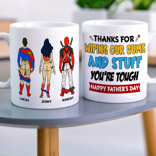Fun Personalized Superhero Dad Mug - Father's Day Gift Coffee Mug PopCulturePrints