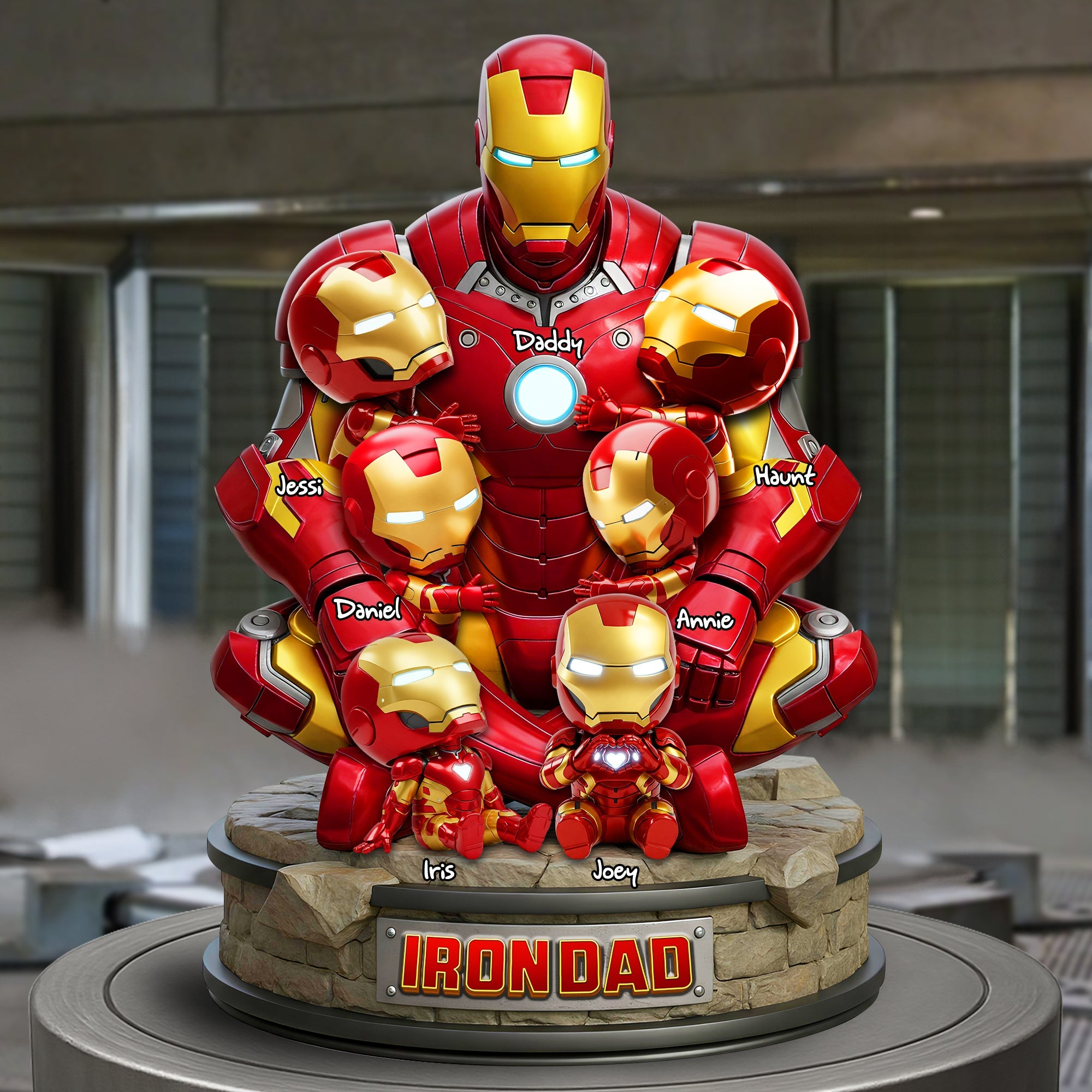 "A Heroic Dad Needs a Heroic Gift" - Steel Dad Acrylic Plaque - Personalized Gifts for Father Shaped Plaques PopCulturePrints