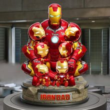 Load image into Gallery viewer, &quot;A Heroic Dad Needs a Heroic Gift&quot; - Steel Dad Acrylic Plaque - Personalized Gifts for Father Shaped Plaques PopCulturePrints
