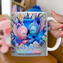 Load image into Gallery viewer, You Are My Favorite Experiment - Cartoon Couple Coffee Mug - Personalized Gift for Couples Coffee Mug PopCulturePrints
