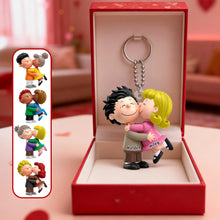 Load image into Gallery viewer, Love in Every Detail - Cute Kissing Couple Acrylic Keychain - Personalized Gifts for Couples Keychains PopCulturePrints
