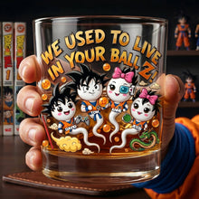 Load image into Gallery viewer, “We Used To Live In Your Ball Z!” – Personalized Power Sperm Squad Round Glass - Gift for Dad, Grandpa &amp; More Glass PopCulturePrints
