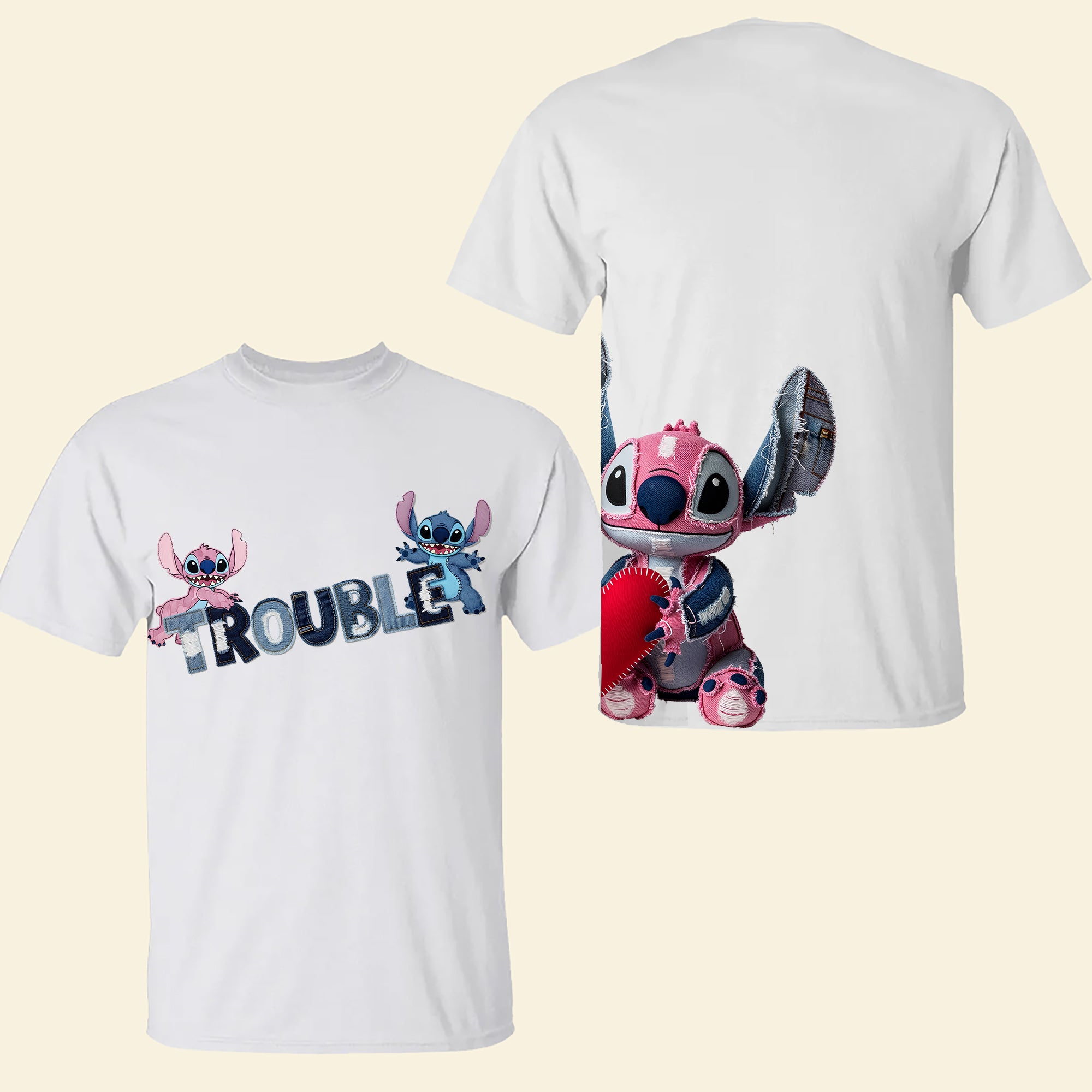 Love in Every Stitch - Cartoon Couple 3D Shirt - Personalized Gifts for Couples AOP Products PopCulturePrints