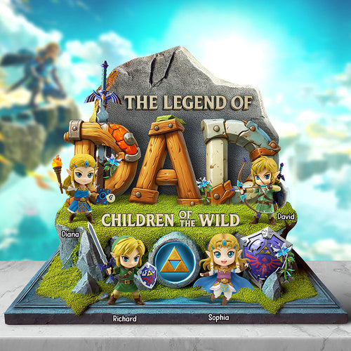 The Legend of Dad - Personalized Acrylic Plaque - Unique Gift for Dads, Grandpas & More Shaped Plaques PopCulturePrints