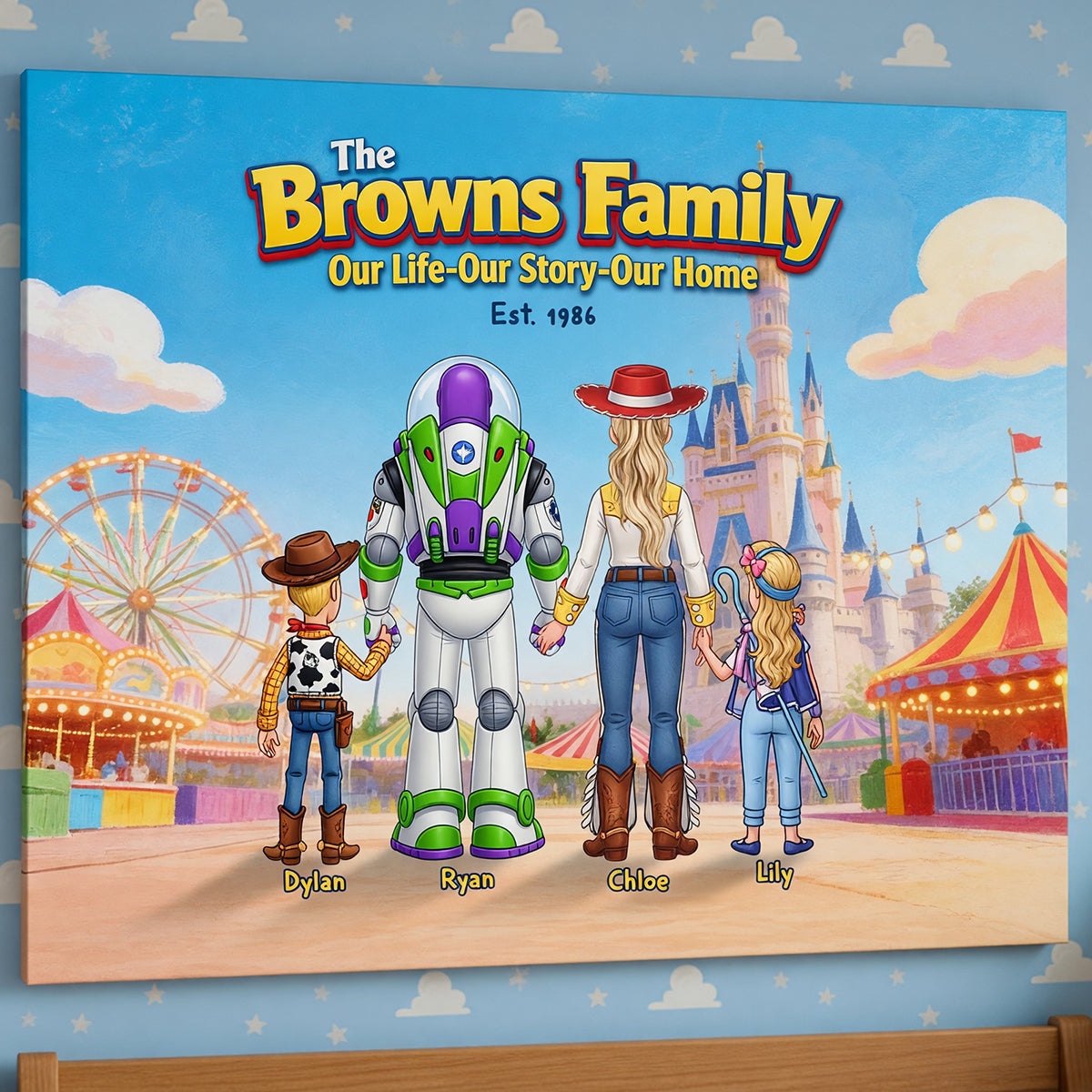 Family Adventure Canvas - A Personalized Journey for Your Loved Ones