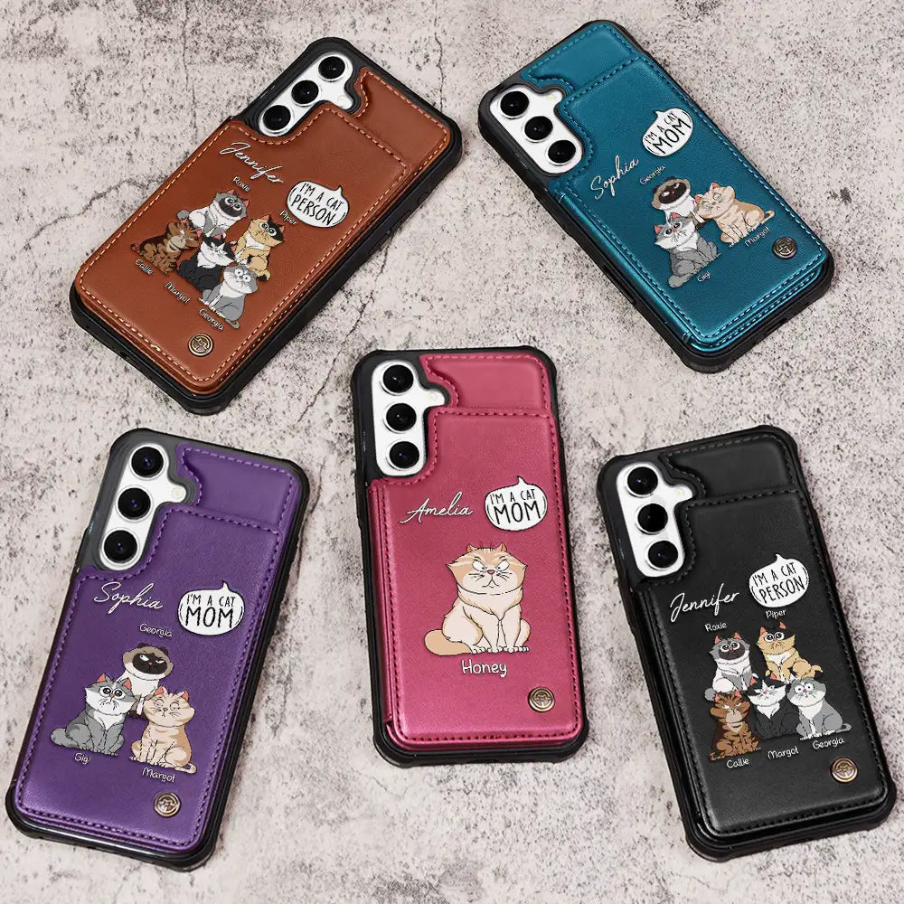 I'm A Cat Person - Personalized Leather Flip Wallet Phone Case Leather Flip Wallet Phone Case PopCulturePrints