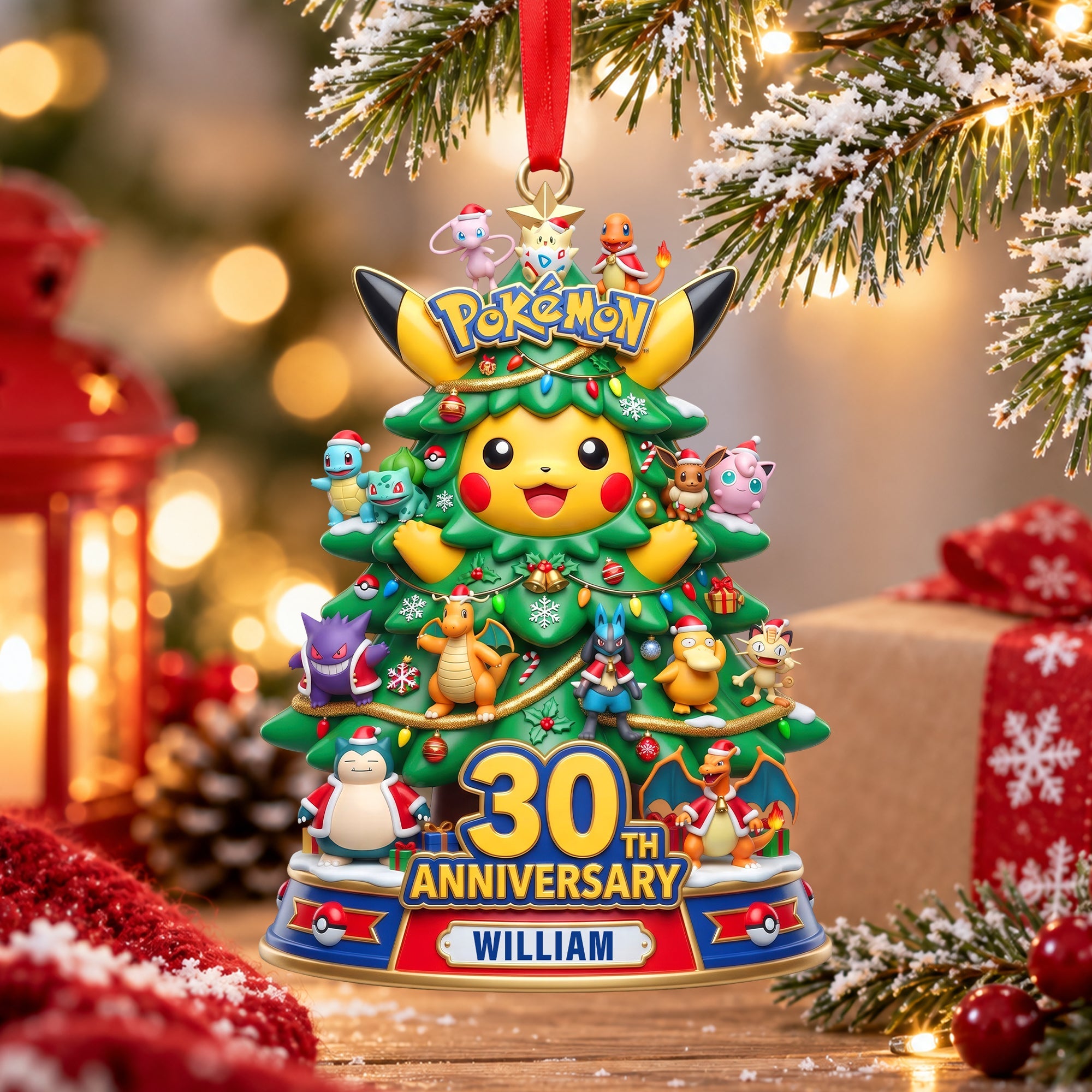Celebrate in Style: Personalized 30th Anniversary Acrylic Christmas Ornament - Perfect Gift for Game Lovers