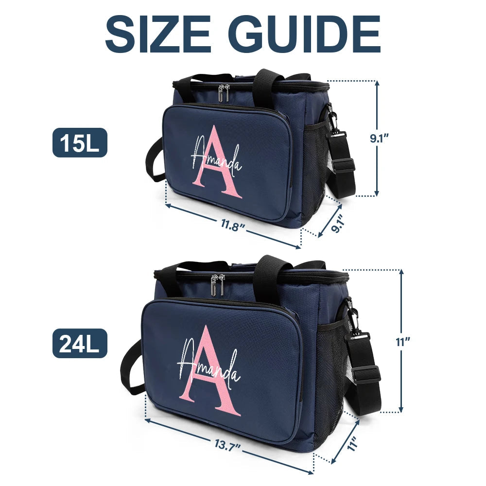 Personalized Monogram Initial Lunch Bag - Customized Cooling Tote for Everyone Lunch Bag, Cooling Tote PopCulturePrints