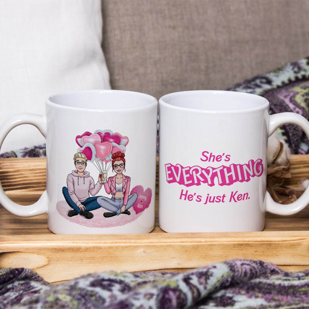 Personalized Romantic Couple Mug - Ideal Valentine's Day Gifts for Couples Coffee Mug PopCulturePrints