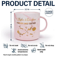 Load image into Gallery viewer, The Love Between Mother &amp; Daughter Is Forever - Personalized Marble Mug for Mom &amp; Grandma Marble Mug PopCulturePrints
