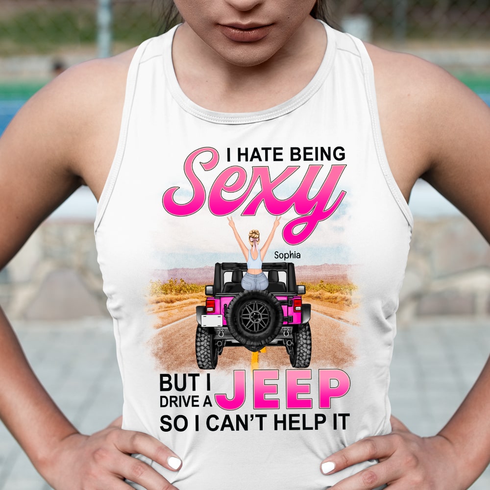 Personalized Sexy Jeep Driver Women's Tank Top