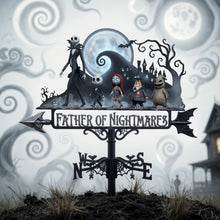 Load image into Gallery viewer, "Bring the Spooky Spirit Home!" - Personalized Spooky Father and Kids Metal Weather Vane - Unique Gift for Dad, Grandpa, and More Metal Signs PopCulturePrints
