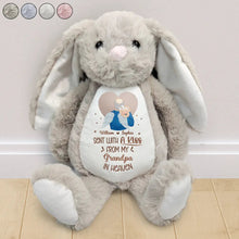 Load image into Gallery viewer, Sent With A Kiss From My Great Grandma In Heaven - Personalized Soft Toy Bunny Soft Toy Bunny PopCulturePrints
