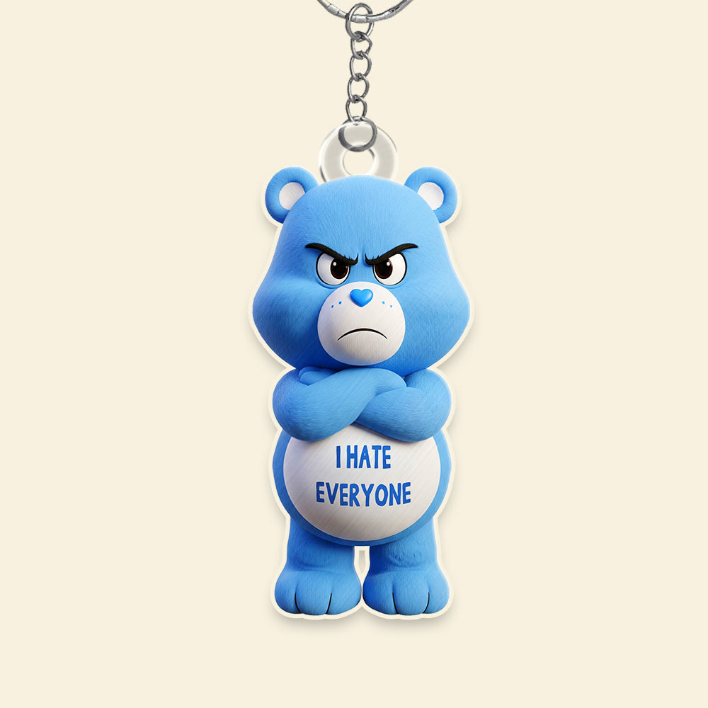 "Don’t Care, Just Share!" - Cartoon Keychain - Personalized Gifts For Kids Keychains PopCulturePrints