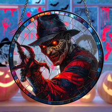 Load image into Gallery viewer, Custom Horror Movie Fan Stained Glass Ornament | Personalized Halloween Decoration
