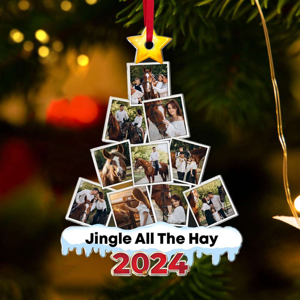Personalized Horse Photo Acrylic Christmas Ornament 2024 Ornament PopCulturePrints