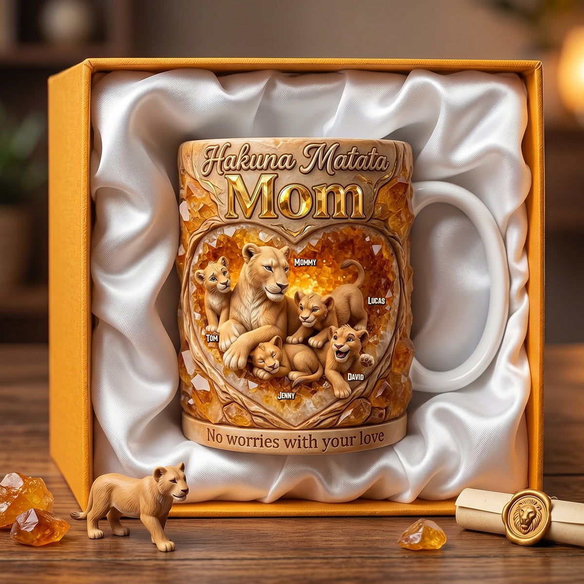 “Hakuna Matata! Celebrate the Wild Spirit” - Personalized Wild Spirit Mommy Coffee Mug - Gift for Mom and Grandma Coffee Mug PopCulturePrints