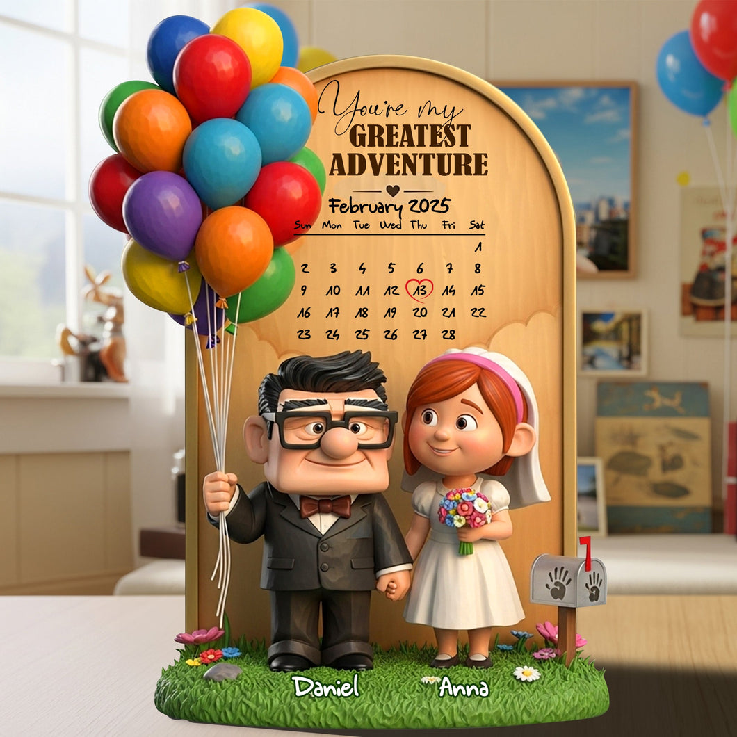 You're My Greatest Adventure - Personalized Acrylic Plaque for Couples Shaped Plaques PopCulturePrints