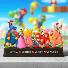 Load image into Gallery viewer, Celebrating Mom&#39;s Love: Personalized Mario-Themed Plaque - Custom Gift for Moms and Grandmas Shaped Plaques PopCulturePrints
