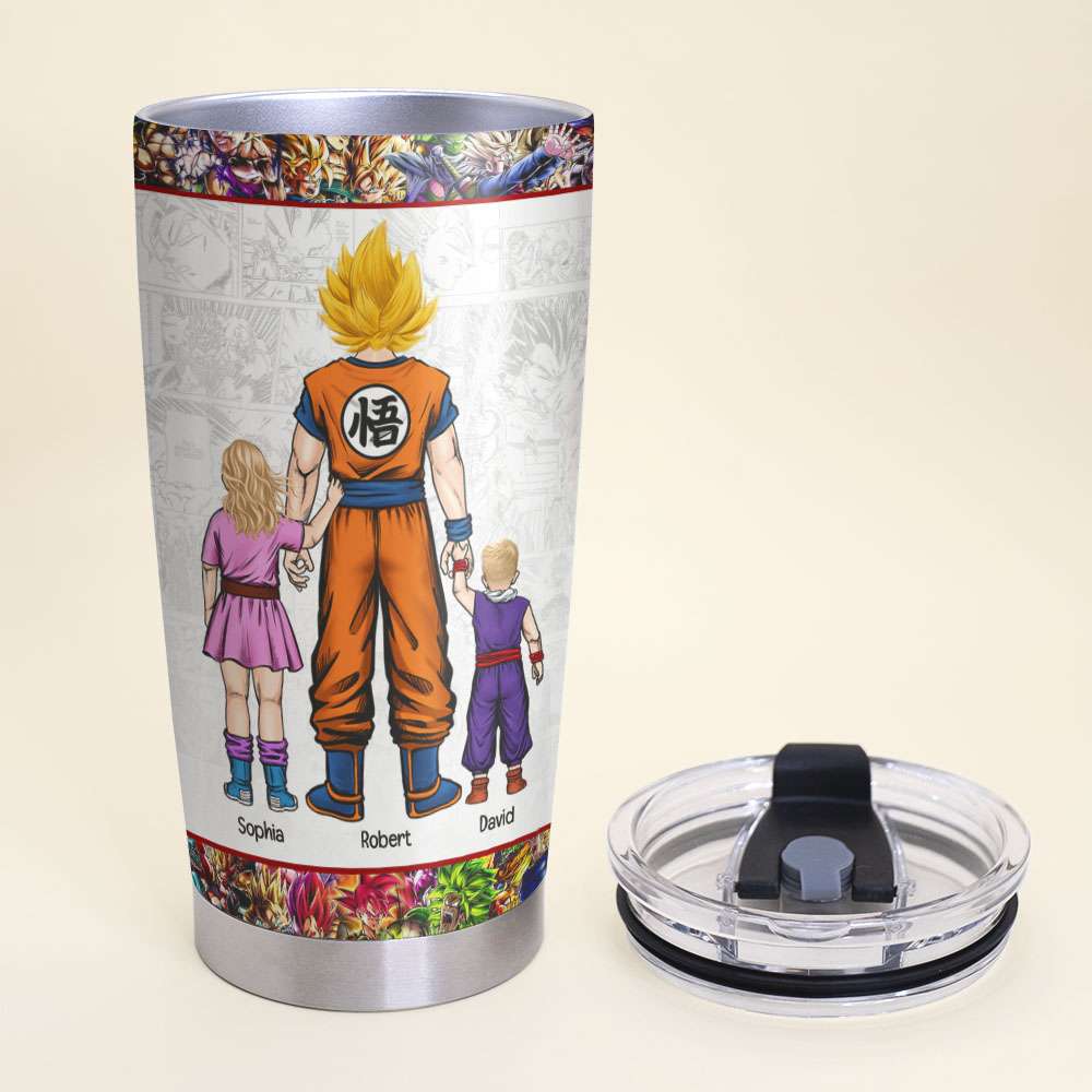 Personalized Half Daddy Half Super Saiyan Tumbler