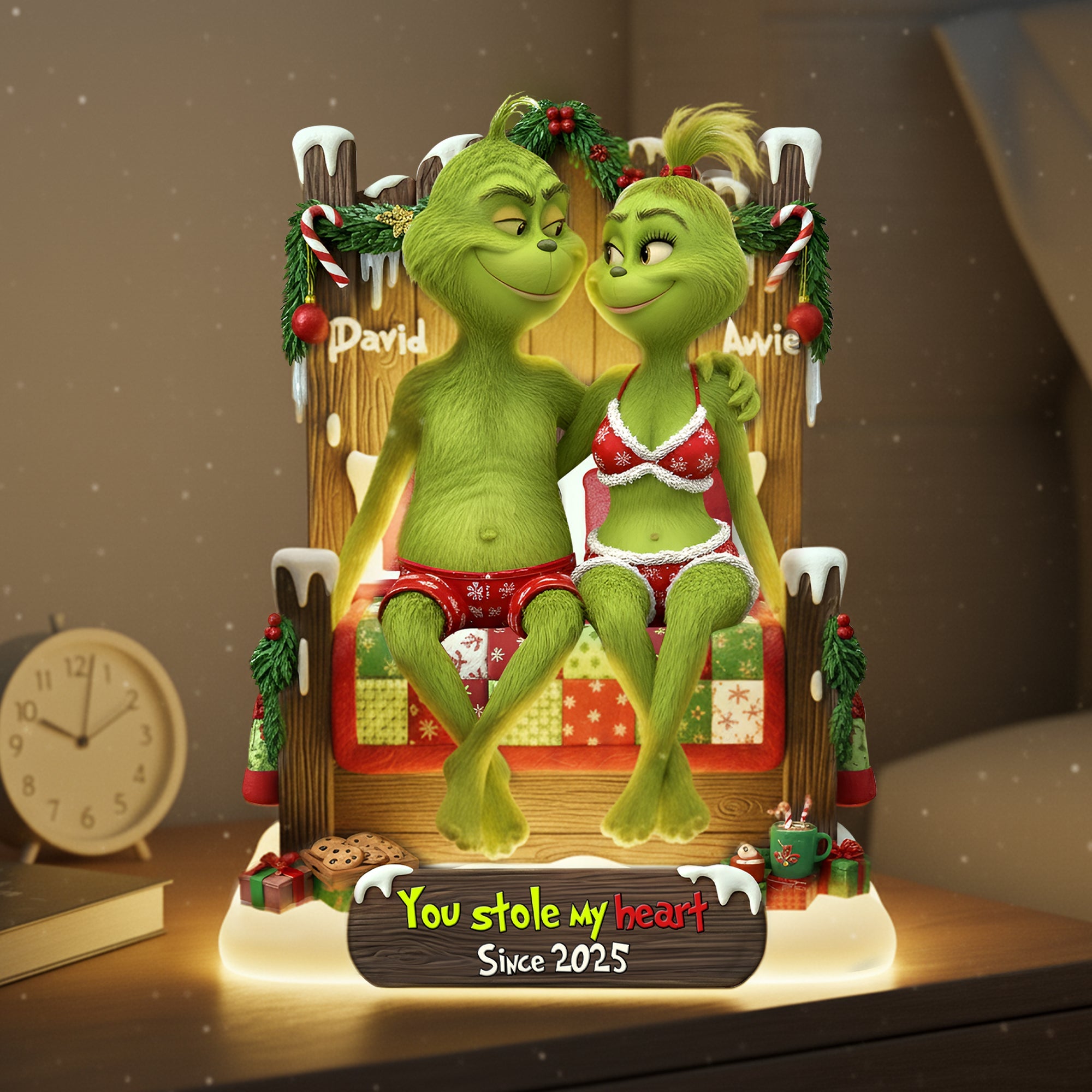 You Stole My Heart - Personalized Acrylic Light Box for Couples Light Box PopCulturePrints