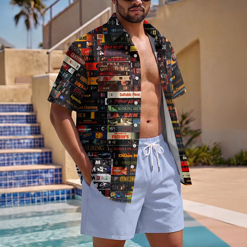 Unleash Your Inner Horror Fan – Customizable Horror Lovers Hawaiian Shirt