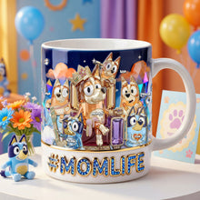 Load image into Gallery viewer, “Celebrate Mom’s Joy!” - Puppy Queen Mom And Kids Coffee Mug, Personalized Gift For Mom, Grandma and More Coffee Mug PopCulturePrints
