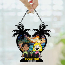 Load image into Gallery viewer, Personalized Couple Suncatcher Ornament - Together Since 2024 Suncatcher PopCulturePrints

