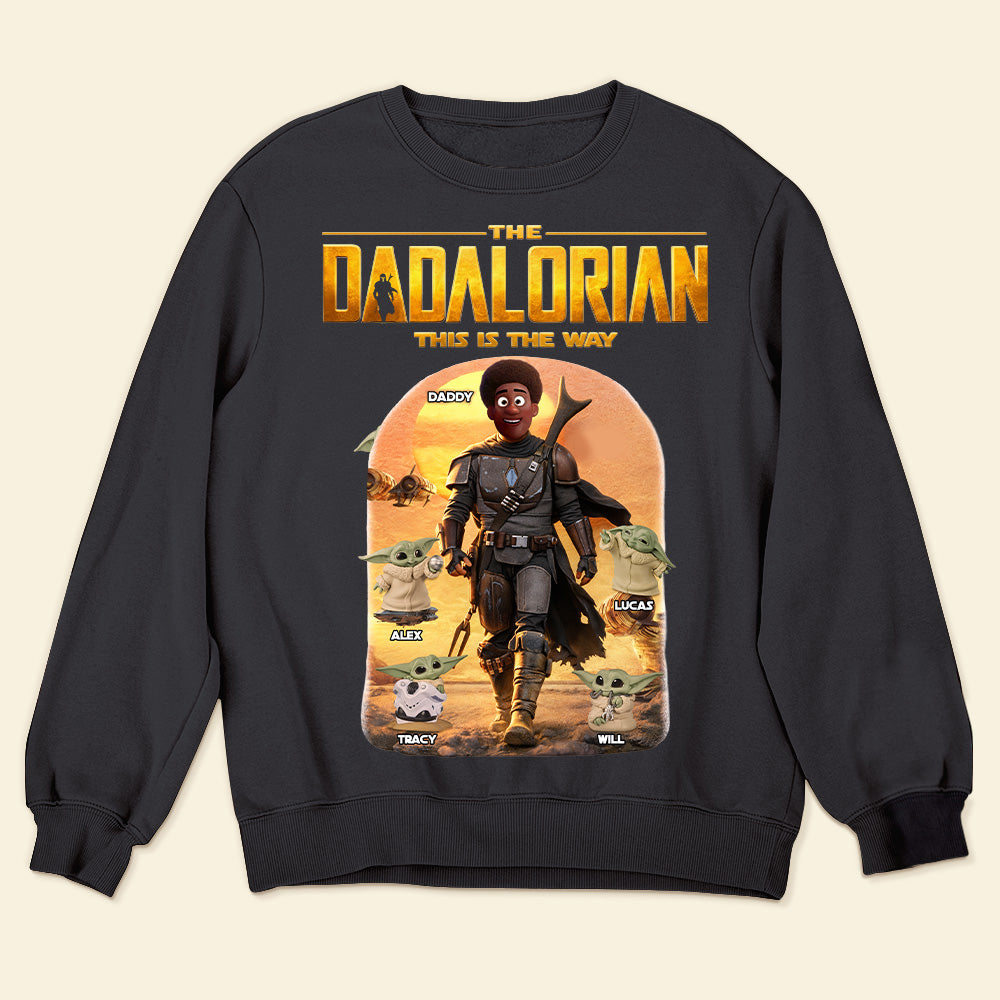 The Dadalorian: This Is The Way - Personalized Custom Warrior Dad Shirt for Father's Day Gifts & More Shirts PopCulturePrints