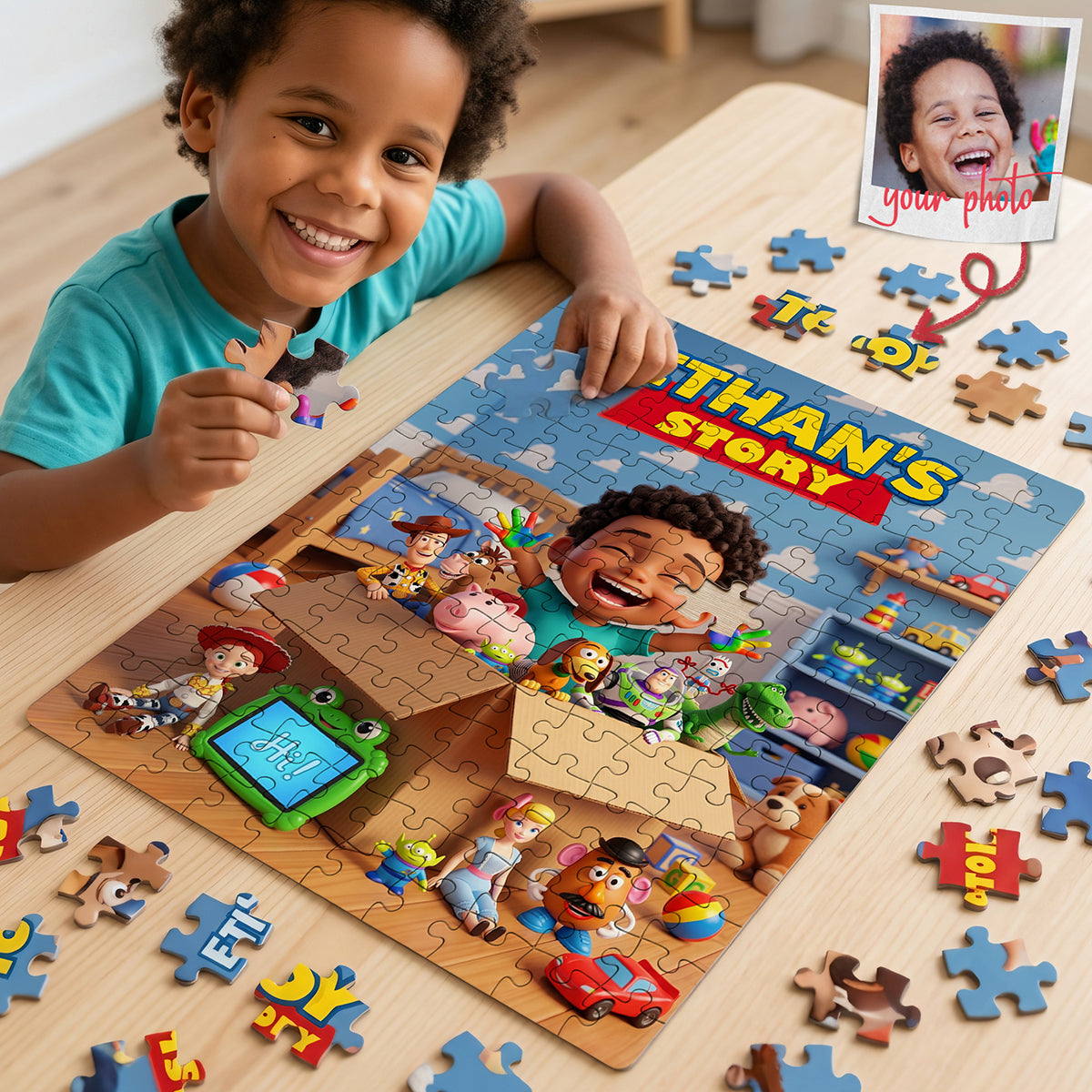 Create Joy with Custom Cartoon Jigsaw Puzzle - Perfect Photo Gift for Kids