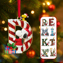 Load image into Gallery viewer, Celebrate the Season with Joy – Personalized Christmas Alphabet Acrylic Ornament Ornament PopCulturePrints
