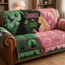 Load image into Gallery viewer, "Changed for Good" - Personalized Quilted Sofa Cover - Gift for Best Friends, Home Decor, Any Occasion
