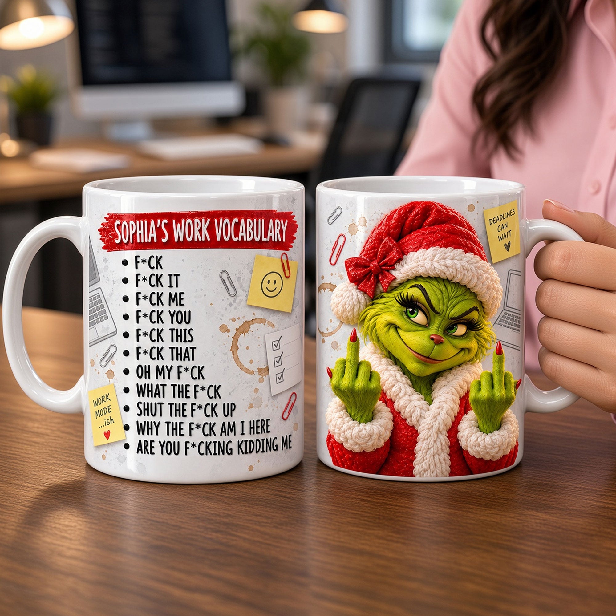 Sarcastic Christmas Coworker Mug - Personalized Gifts For Coworkers 05NATI141026 Coffee Mug PopCulturePrints