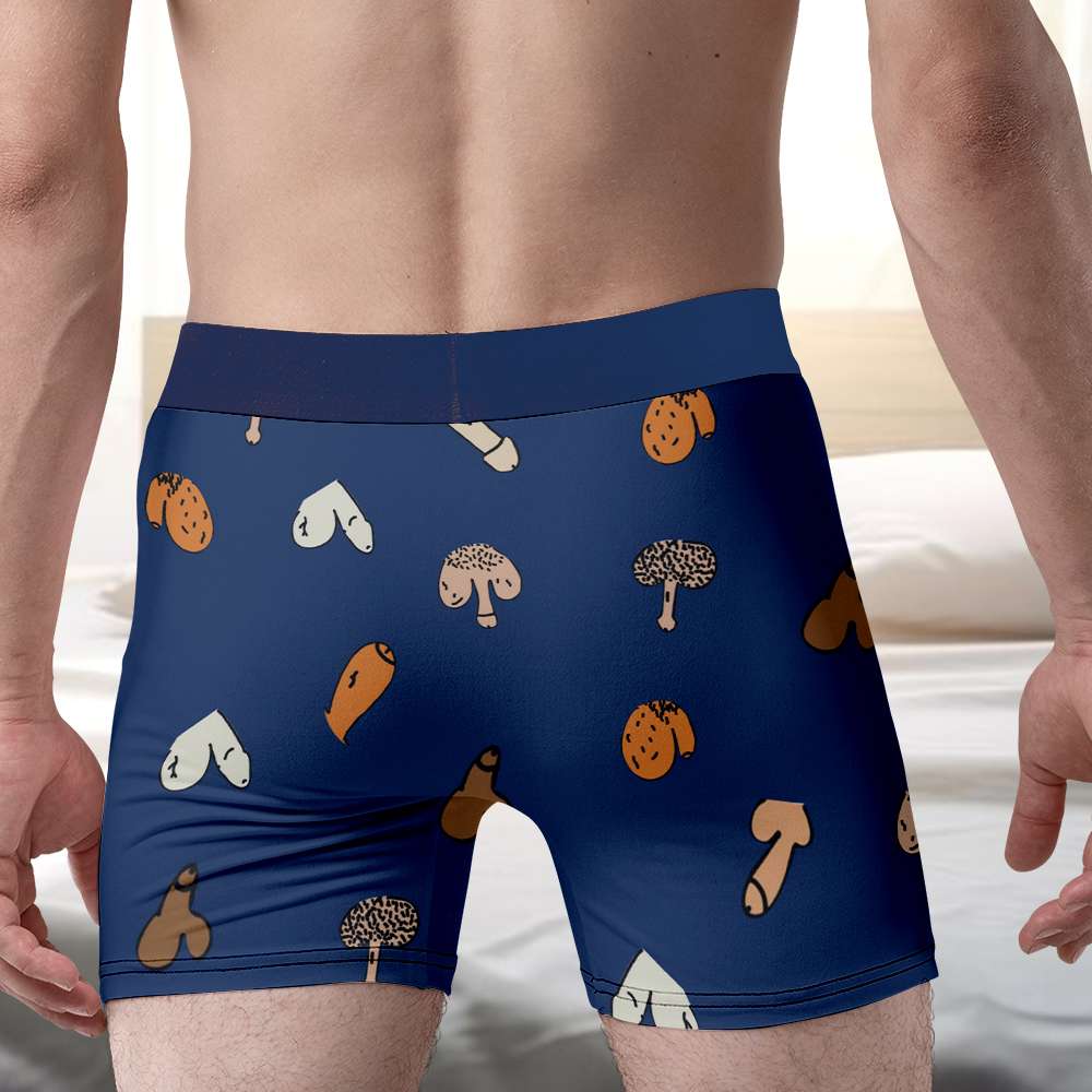 Personalized Men's Boxers - Cheeky Cock and Dick Pattern Boxer Briefs PopCulturePrints