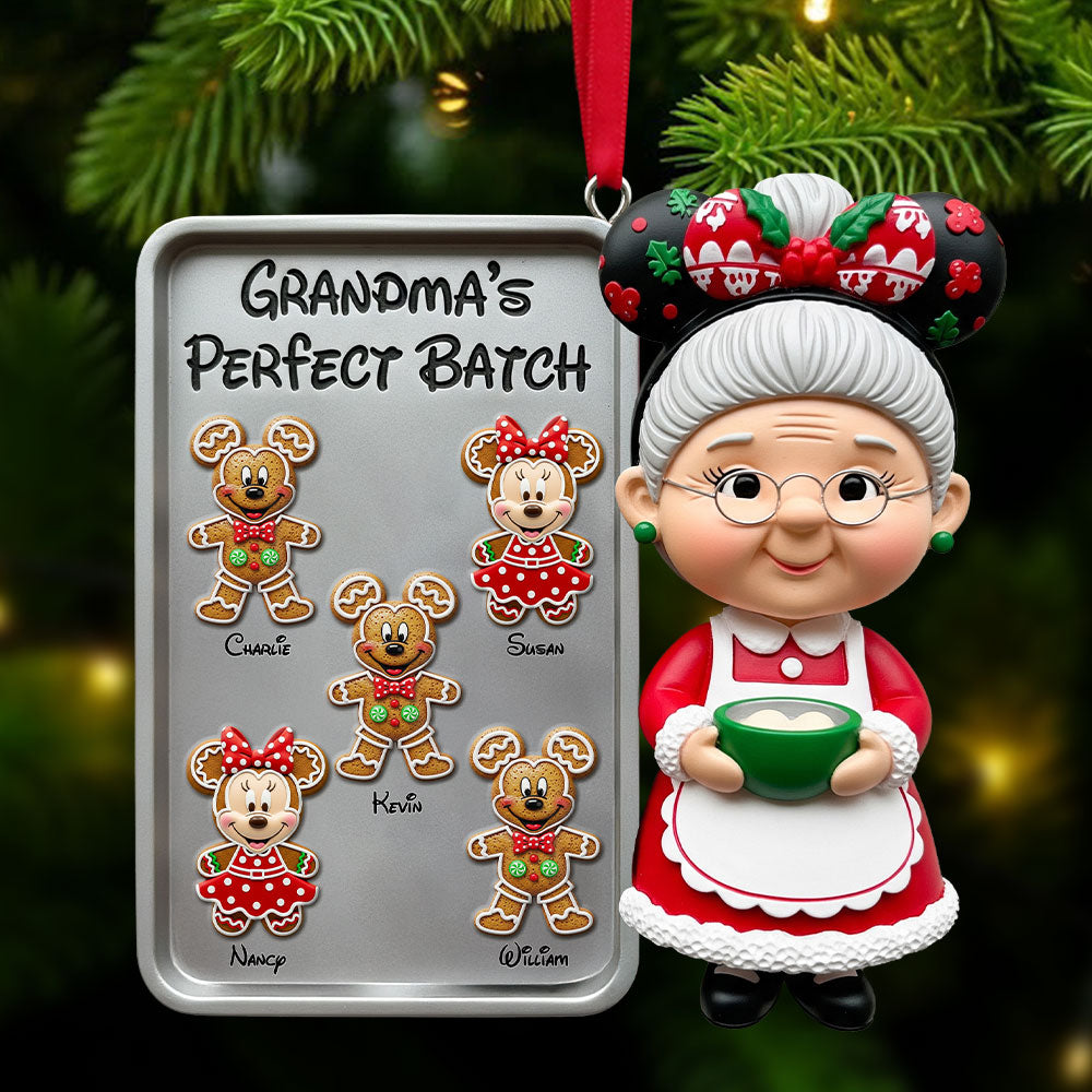 “Grandma’s Perfect Batch” – Personalized Christmas Ornament for Grandma Ornament PopCulturePrints