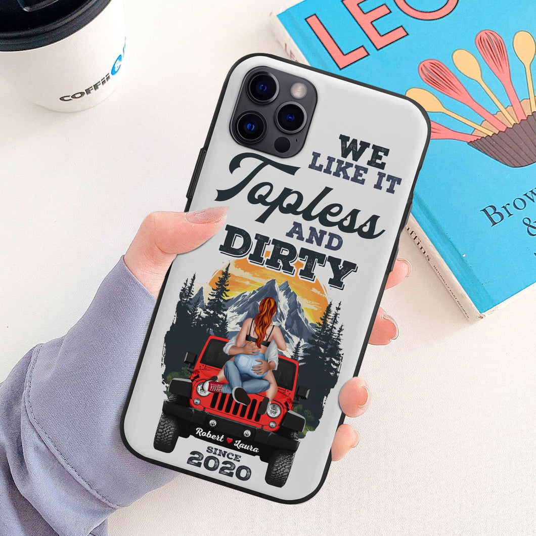 Personalized Topless & Dirty Couples Phone Case