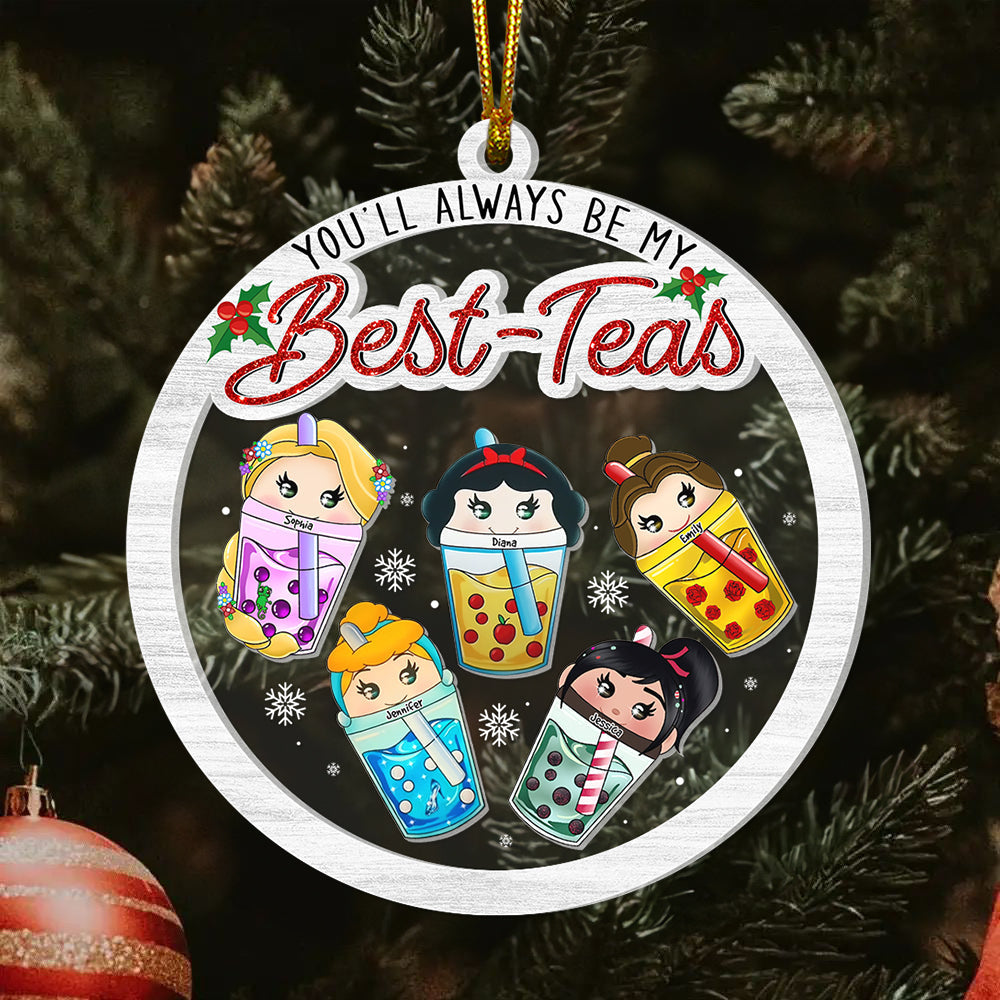 Personalized Cartoon Character Best-Teas Ornament - Perfect Gift for Friends Ornament PopCulturePrints