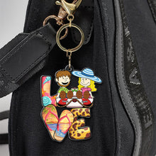 Load image into Gallery viewer, Personalized Summer Beach Love Keychain for Couples - Unique Valentine&#39;s Day Gifts Keychains PopCulturePrints
