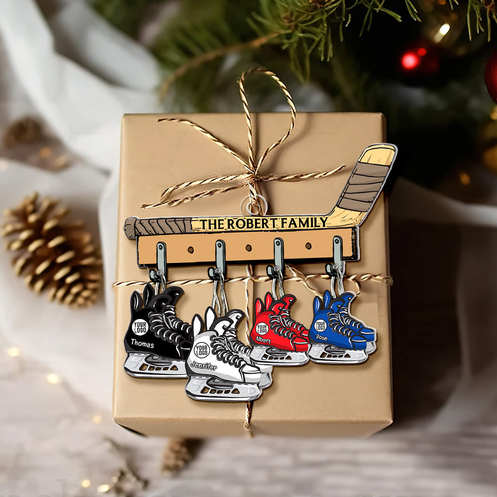 Custom Family Ice Hockey Skate Ornament Ornament PopCulturePrints