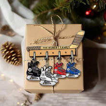 Load image into Gallery viewer, Custom Family Ice Hockey Skate Ornament Ornament PopCulturePrints
