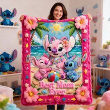 Load image into Gallery viewer, "Best Mom Ever - A treasure for cherished moments" - Personalized Blanket for Moms, Custom Gift for Mothers and Grandmothers Blanket PopCulturePrints
