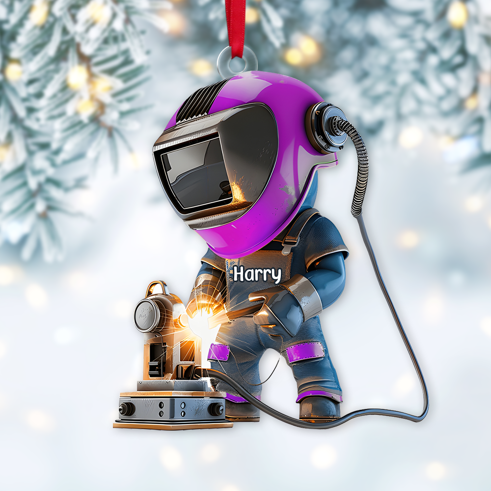 Custom Welder Christmas Ornament - Personalized Name Gift Ornament PopCulturePrints
