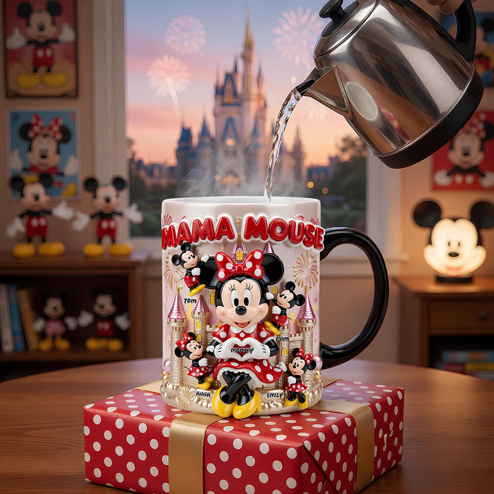“Magic Moments Await!” - Sweet Castle Mom And Kids Magic Mug - Personalized Gift for Mom and Grandma Coffee Mug PopCulturePrints